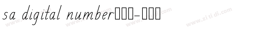 sa digital number字体下字体转换